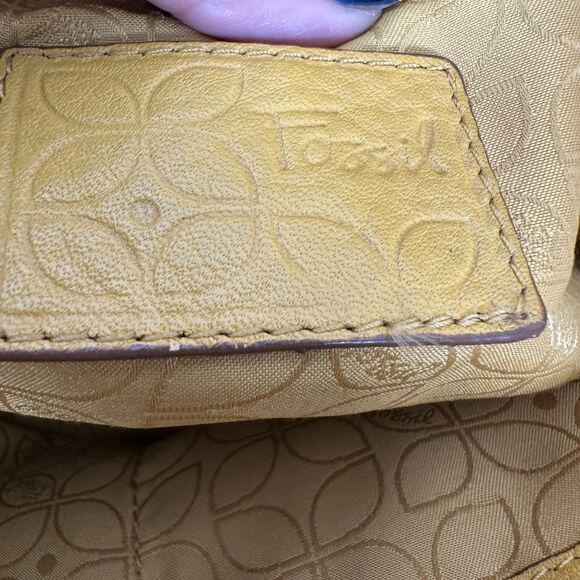 Fossil Mustard Yellow Soft Leather Shoulder Bag - Picture 4 of 6